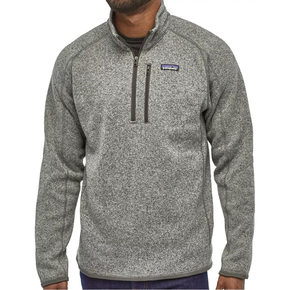 Men's Patagonia grey fleece quarter zip